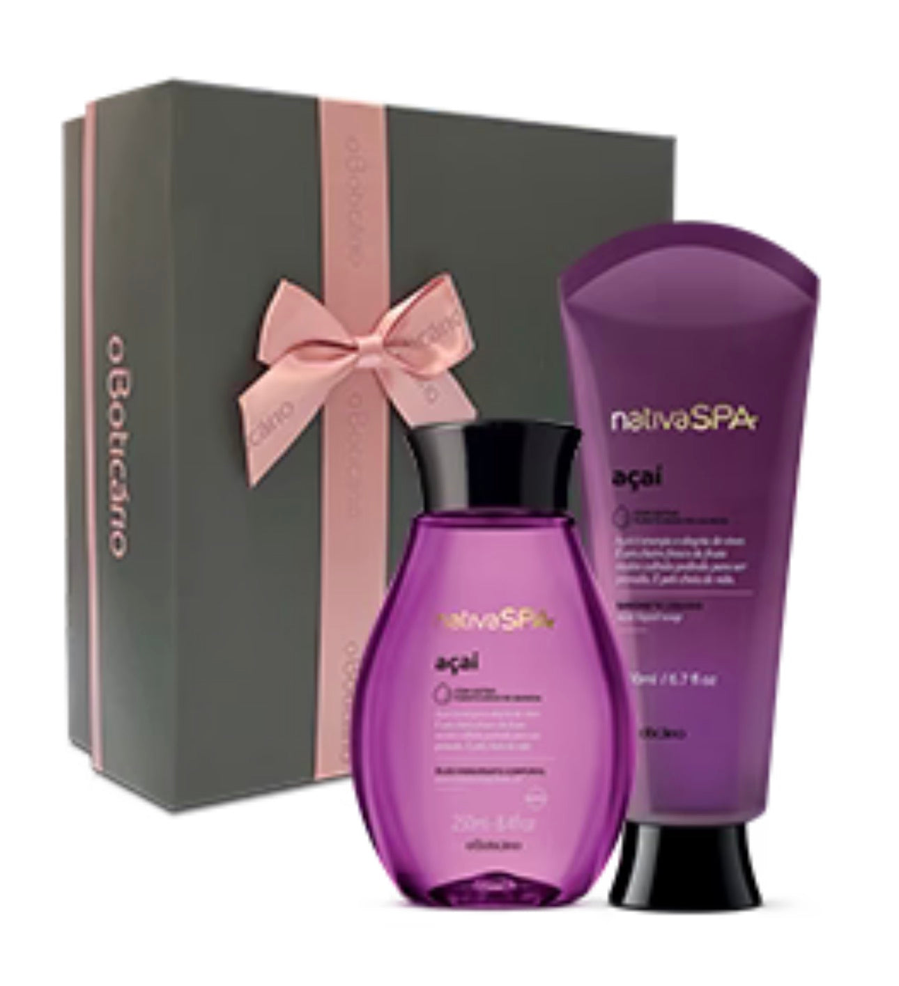 O BOTICÁRIO NATIVA SPA KIT AÇAÍ BODY OIL 200ML + LIQUID SOAP 200ML