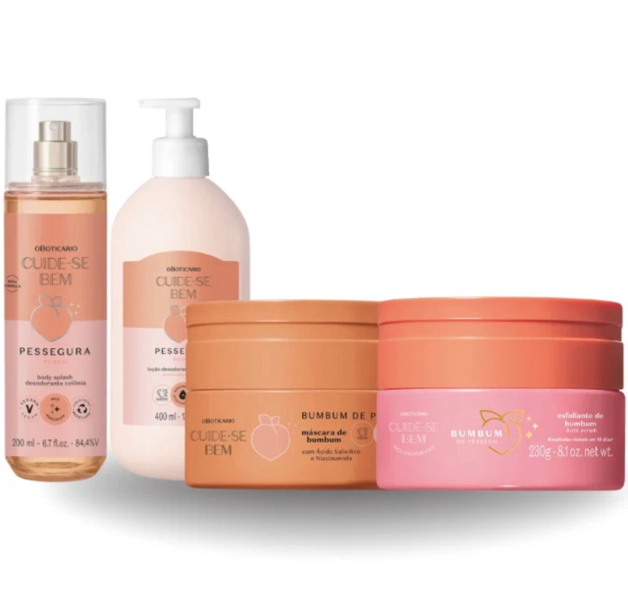 O Boticário TAKE CARE OF YOURSELF PESSEGURA KIT 4 ITEMS