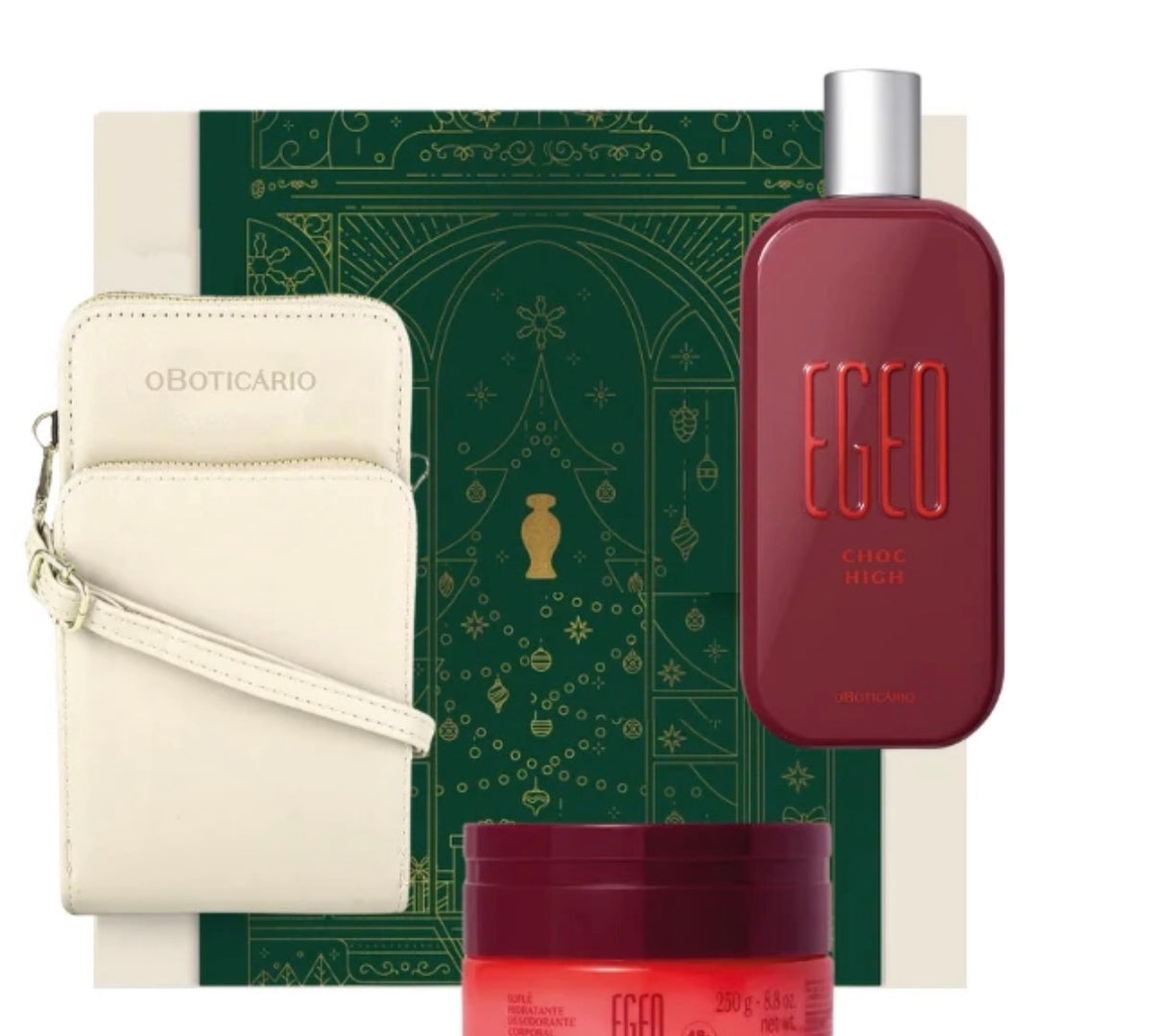 O Boticário EGEO CHOC HIGH KIT DUO EDT 90ML + BODY LOTION 250G + PHONE BAG