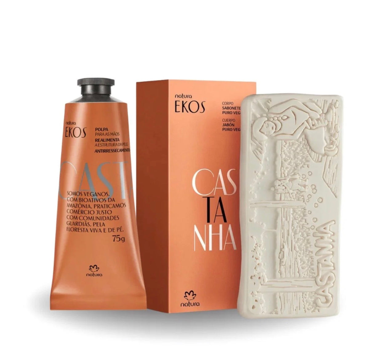 NATURA EKOS CHESTNUT GIFT KIT - BAR SOAP 100G + HAND CREAM 75G