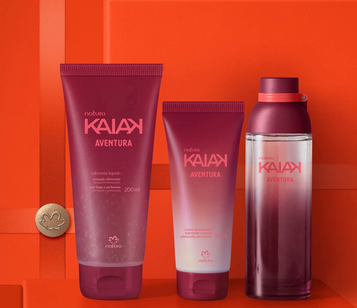 NATURA GIFT KIT KAIAK FEMALE ADVENTURE DEO COLOGNE 100ML + MOISTURIZER 100ML + LIQUID SOAP 200ML