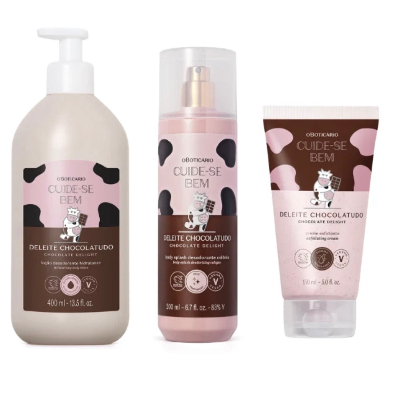O Boticário TAKE CARE OF YOURSELF CHOCOLATE TREAT KIT 3 ITEMS
