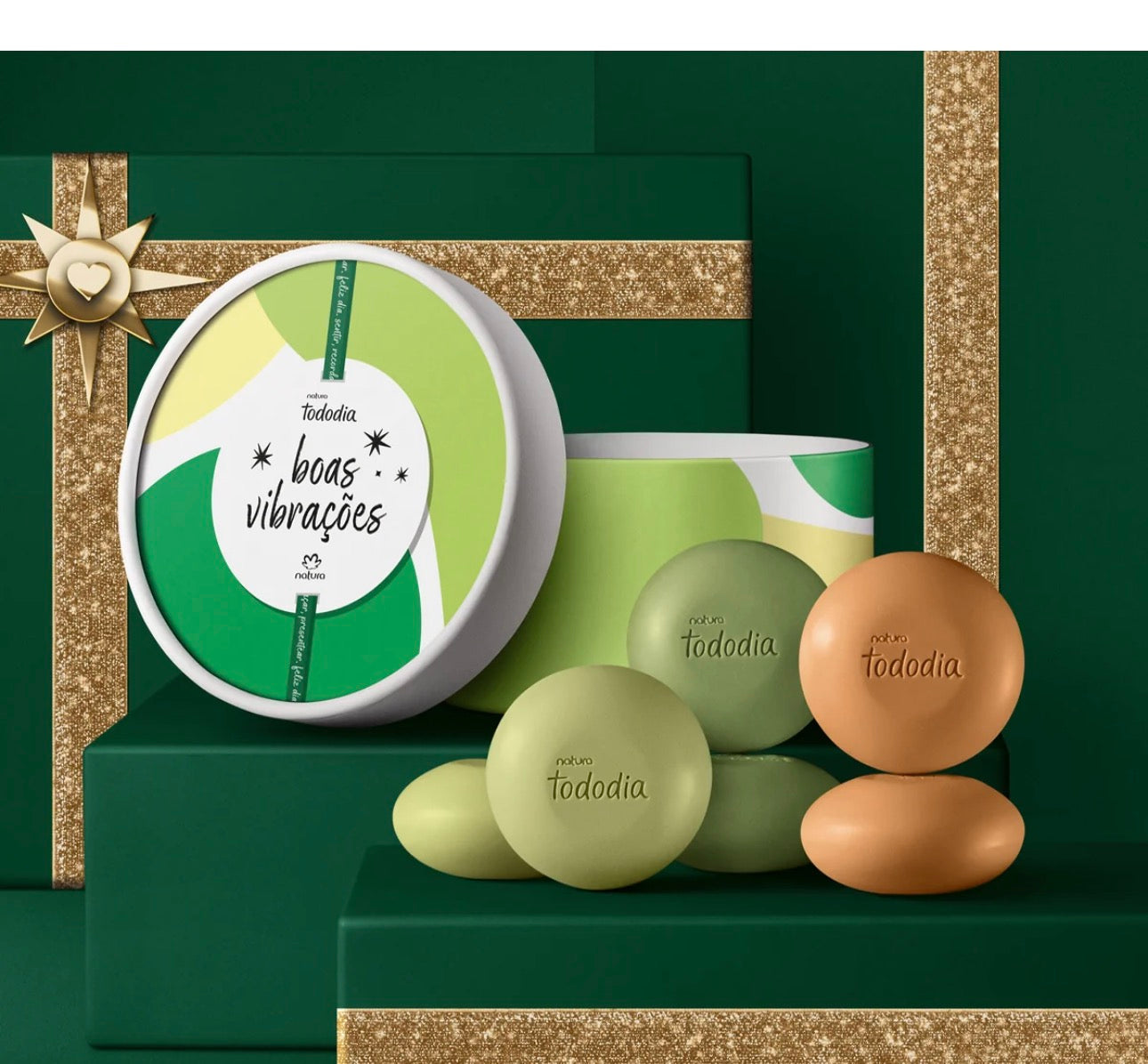 NATURA TODODIA GIFT KIT MINIATURE SOAPS GOOD VIBES 6 X 50G